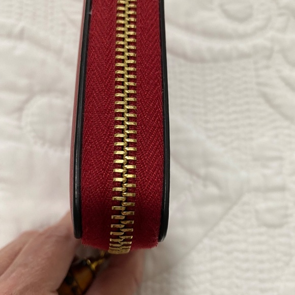 Gucci Red Bamboo Wallet - Picture 12 of 15